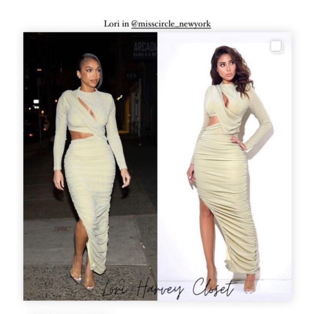 Miss Circle Payson- Long Sleeve Cut Out Maxi Dress
